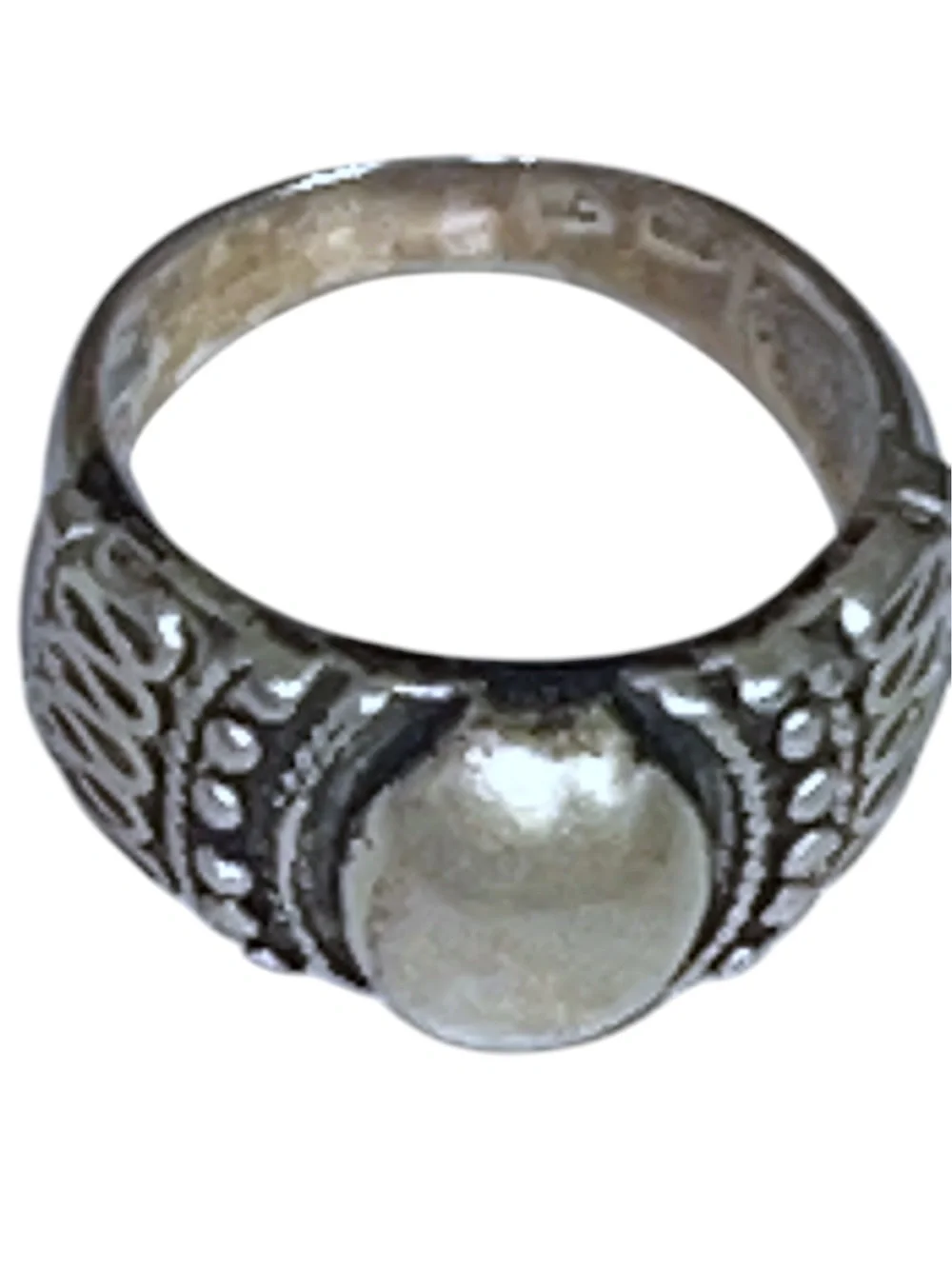 Sterling Silver Bali Style Band Ring Size 6